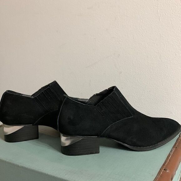 Steve Madden‎ black ankle boots. Clear heel suede booties size 7.5 - Picture 3 of 7
